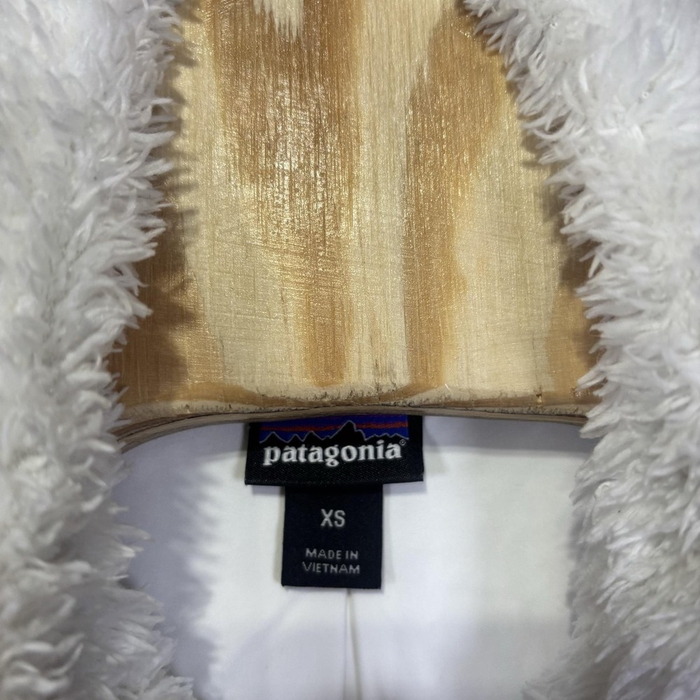 Patagonia Los Gatos Vest Womens XS White Sherpa Fleece Full Zip Lined Warm - Picture 3 of 7